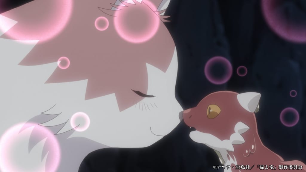 เปิดภาพฉากแรก “Neko to Ryuu” ตอนที่ 1 แม่แมวเพิ่งคลอดลูก พบมังกรน้อยหลงรัง
