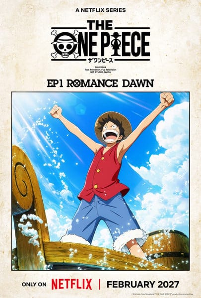 ภาพอาร์ตเวิร์กจากตอนแรก "Romance Dawn" ของอนิเมะรีเมก The One Piece โดย Wit Studio