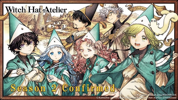 ภาพ endcard อย่างเป็นทางการจากอนิเมะ Witch Hat Atelier ฉลองการประกาศซีซัน 2