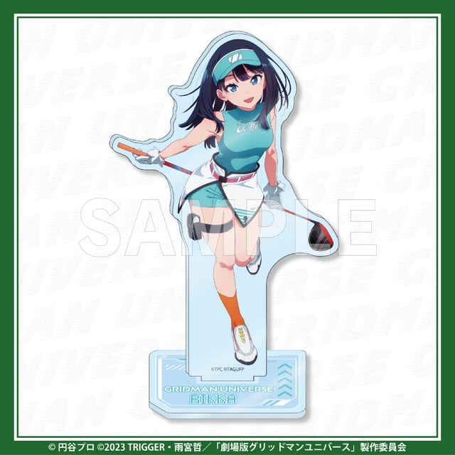 ร็อกกะ, อาคาเนะ, นามิโกะ และฮัสสึ ในชุดกอล์ฟจากกูดส์ Kuji Cliff รอบที่ 3 ของ Gridman Universe