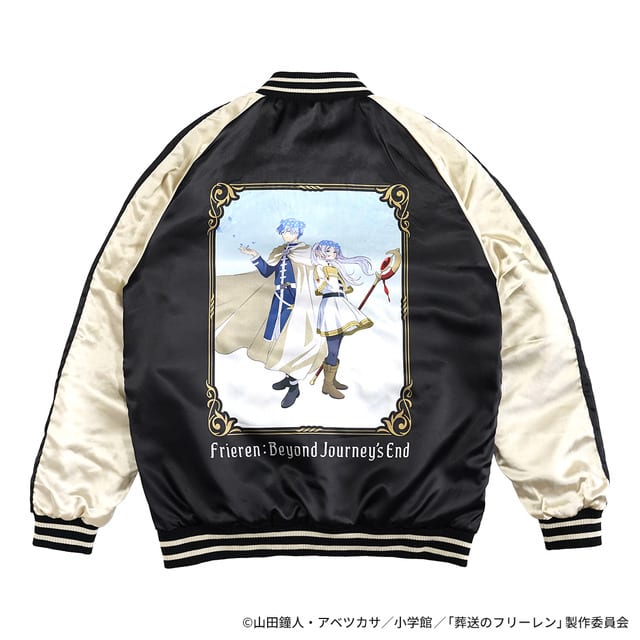 เสื้อสกาจันลายฟรีเรน & ฮิมเมล และอาวร่า จาก Sousou no Frieren แบบรีเวิร์สซิเบิล พร้อมงานปักนูน 3 มิติสุดละเอียด!