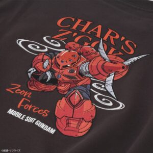 เสื้อยืดปักลายเต็มตัว “Mobile Suit Gundam” สไตล์ STRICT-G ดีไซน์ Gundam, Gouf และ Char’s Z’Gok สุดโดดเด่น