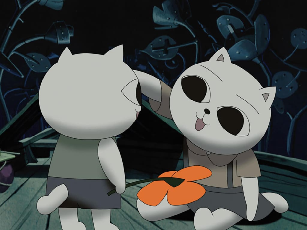 ภาพจากอนิเมชัน ねこぢる草 (Nekojiru-sō) หนึ่งในผลงานที่จะฉายในงาน Hiroshima Animation Season 2026