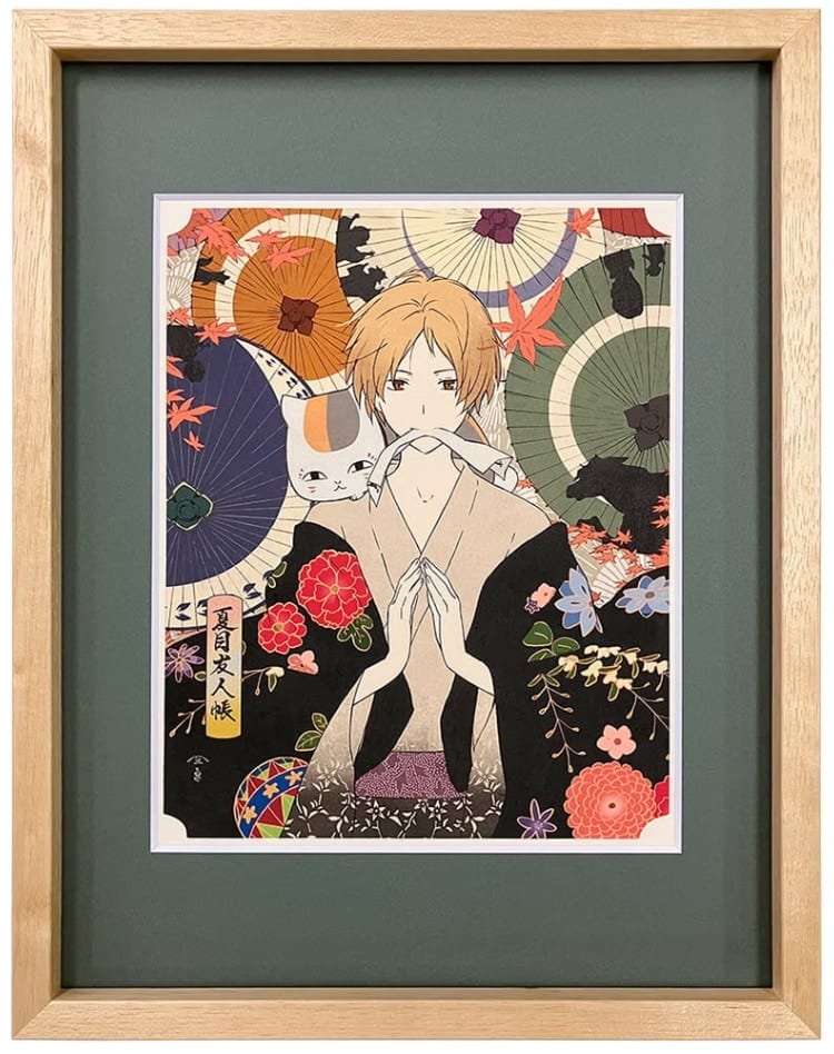 ภาพพิมพ์อุกิโยะเอะสไตล์ “Natsume’s Book of Friends” — นัตสึเมะคืนชื่อให้อสูร พร้อมเหมียวเซนเซอิบนบ่า