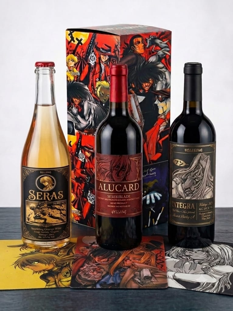 ไวน์คอลแลบ HELLSING × UNIZON เปิดรับออเดอร์แล้ว — ดีไซน์จาก อาลูการ์ด, เซราส และ อินทิกรา