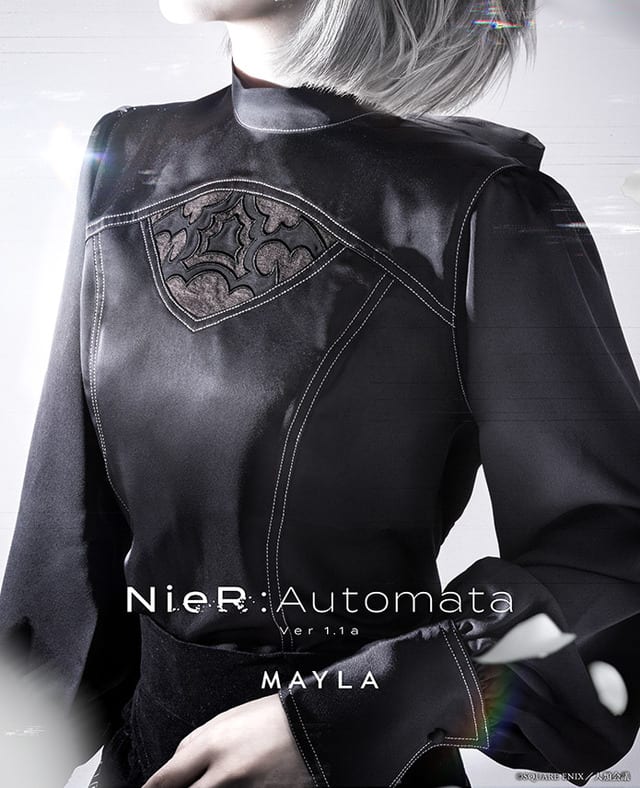 MAYLA Unveils NieR:Automata Ver1.1a 2B Iconic Blouse with YoRHa Emblem Embroidery